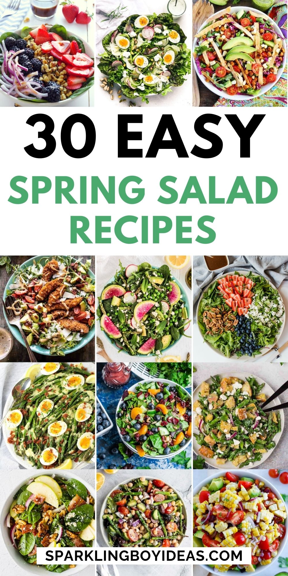 31 Easy Healthy Spring Salad Recipes - Sparkling Boy Ideas