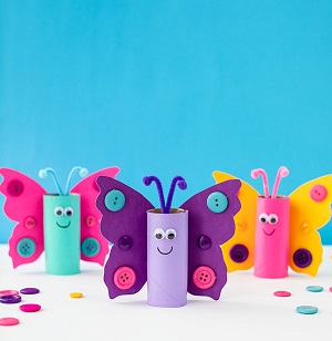 Toilet Paper Roll Butterfly Craft