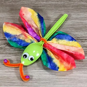 close up completed dragonfly craft