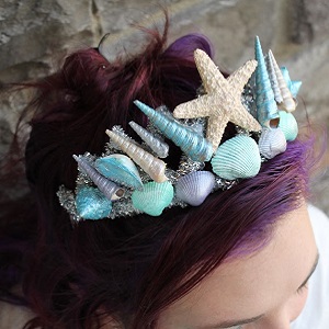 completed mermaid tiara for wedding or halloween min