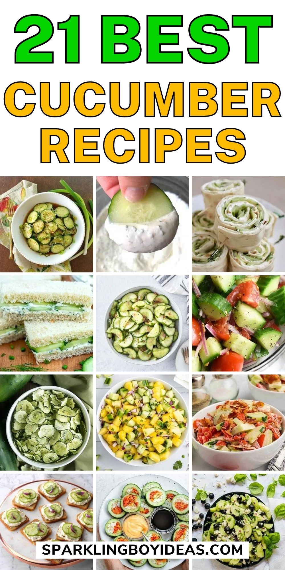 21 Easy Cucumber Recipes - Sparkling Boy Ideas