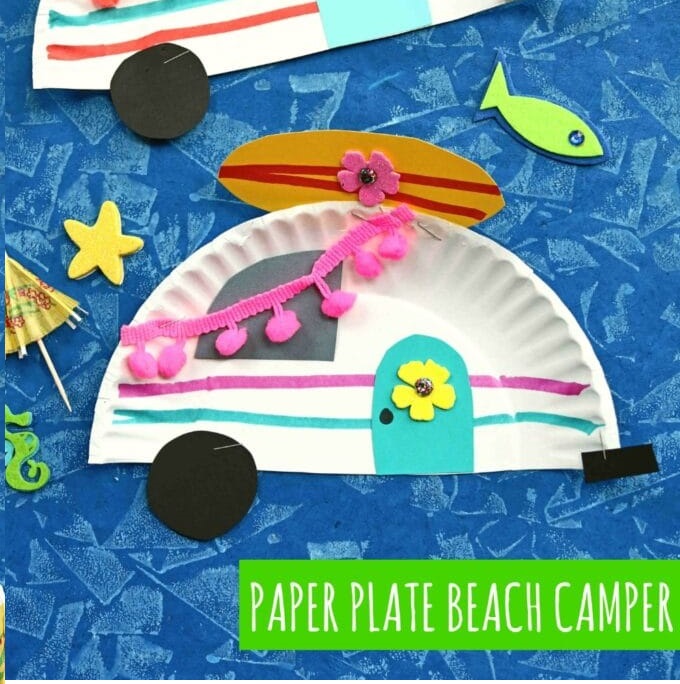 paper plate beach camper kid craft idea gluedtomycrafts 683x1024 1