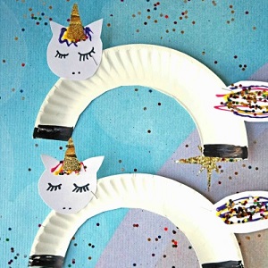 paper plate unicorn kid craft 3