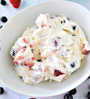 red white blue cheesecake salad 12