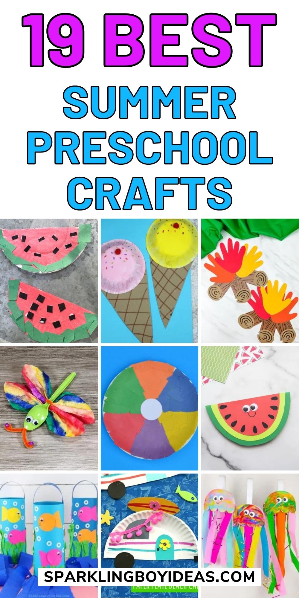 19 Cute Easy Summer Crafts For Preschoolers - Sparkling Boy Ideas