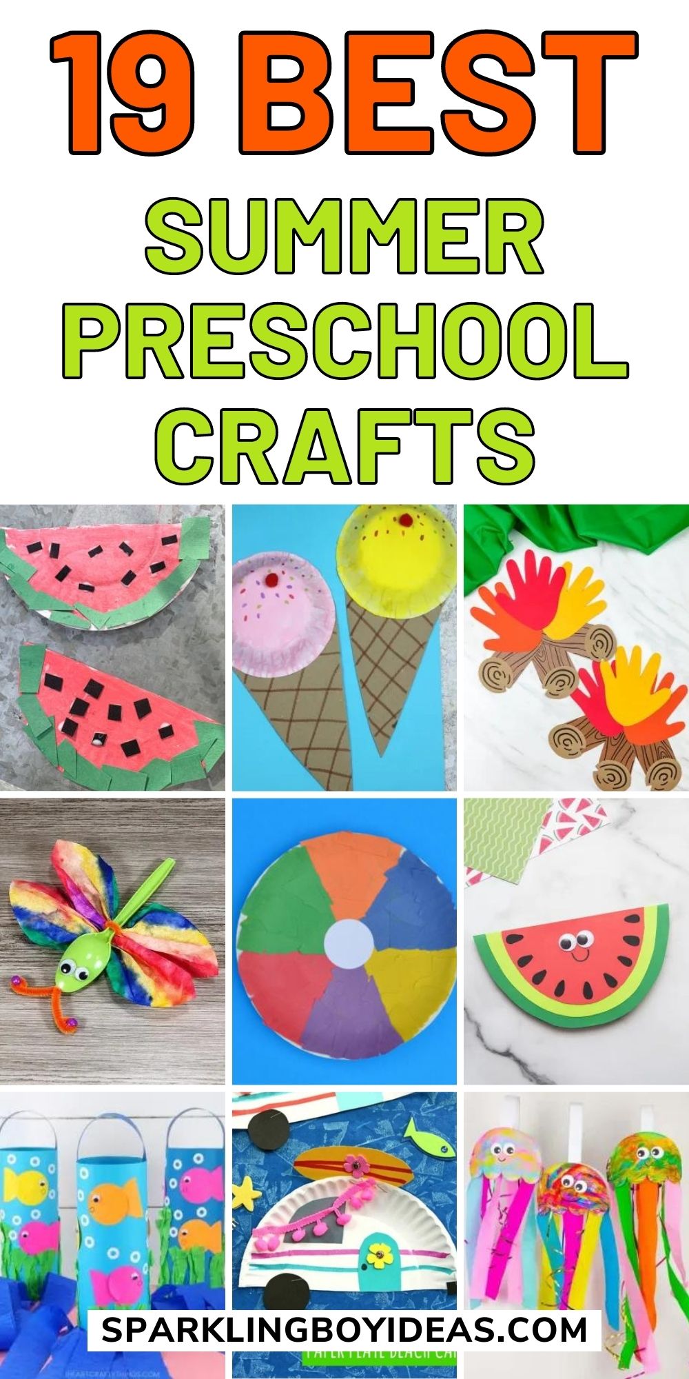 19 Cute Easy Summer Crafts For Preschoolers - Sparkling Boy Ideas