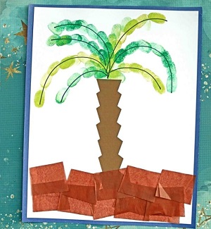 thumbprint palm tree craft idea for kids this summer gluedtomycrafts 683x1024 2