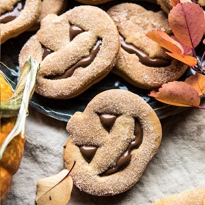 Milk Chocolate Stuffed Jack O Lantern Cookies 4