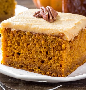 Pumpkin Cake with Caramel Cream Cheese Frosting 4
