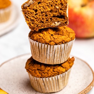 Pumpkin Apple Muffins Vegan GlutenFree FromMyBowl 1 2