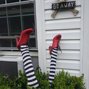 diy halloween wicked witch legs