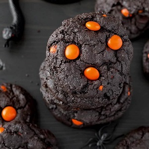 dark chocolate halloween cookies 2