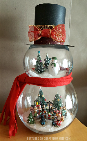 fishbowl snowman christmas decoration