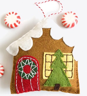 how make felt gingerbread ornament 1024x1536 1