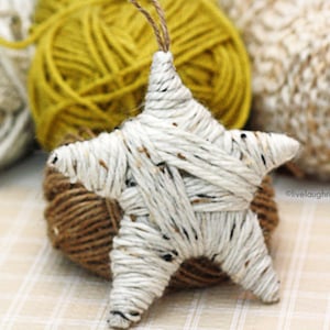 DIY Yarn Wrapped Star Ornament. DIY Christmas Ornaments Live Laugh Rowe