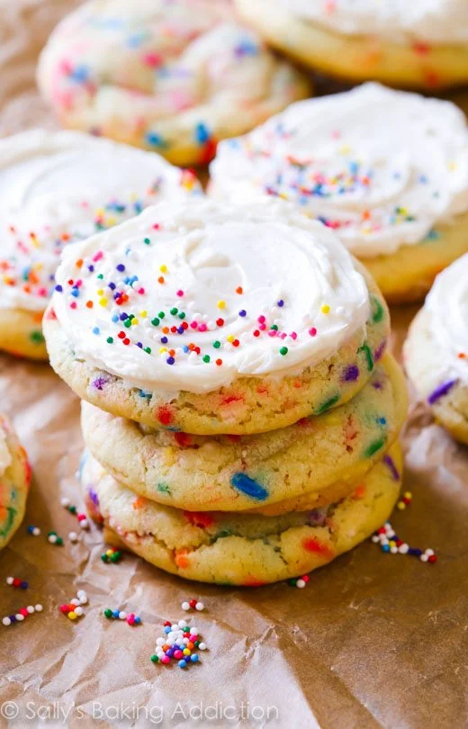 Frosted Funfetti Sugar Cookies