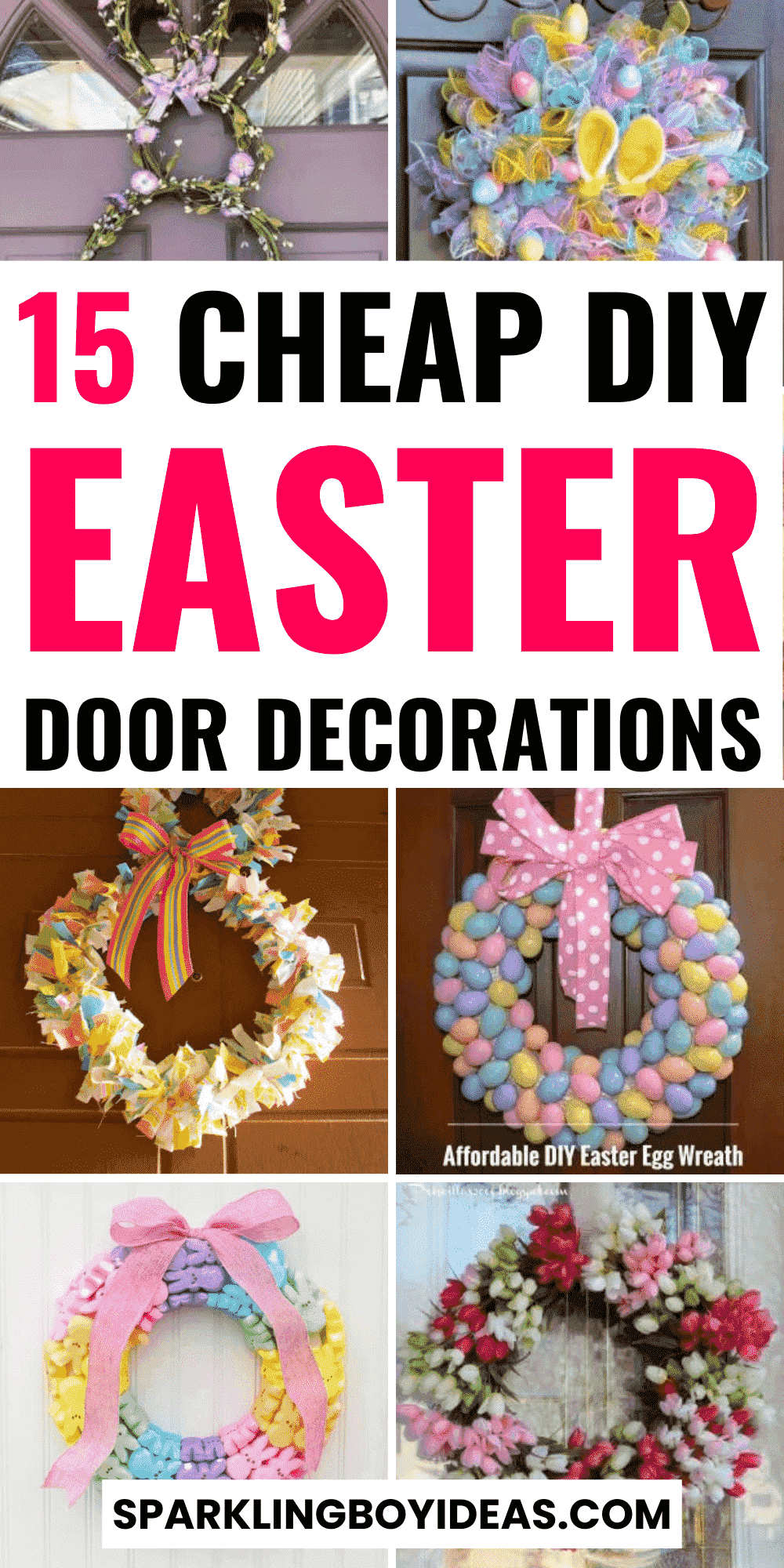 15 Cute DIY Easter Door Decorations - Sparkling Boy Ideas