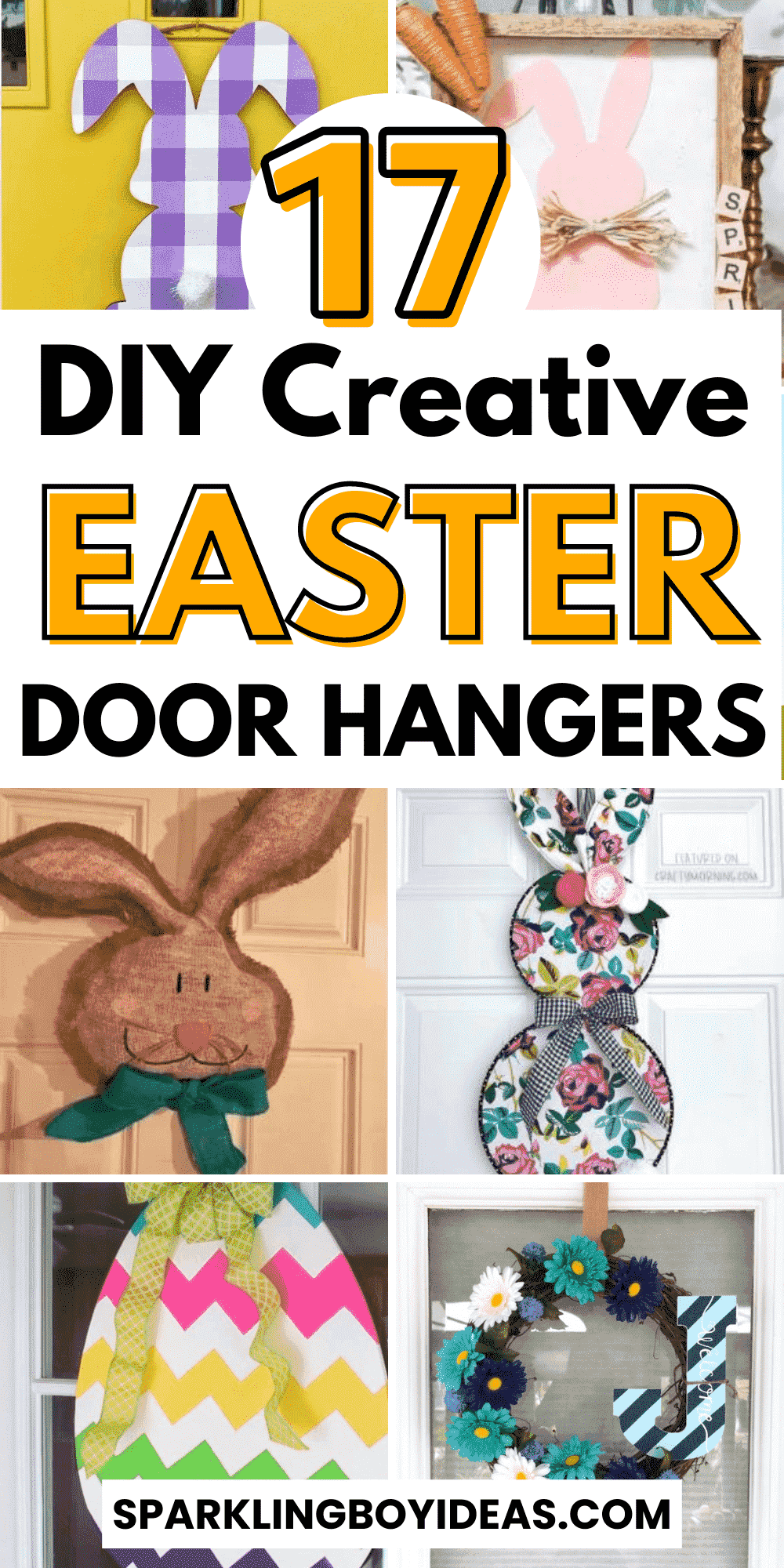 17 DIY Dollar Tree Easter Door Hangers - Sparkling Boy Ideas