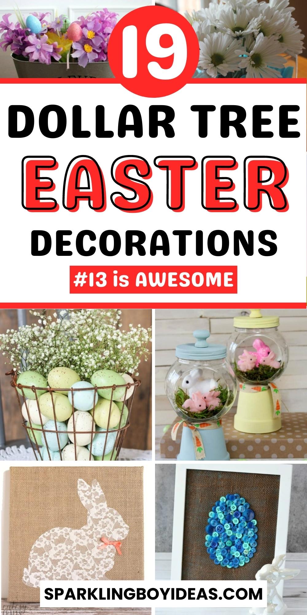 19 easy diy dollar tree easter decor sparkling boy ideas