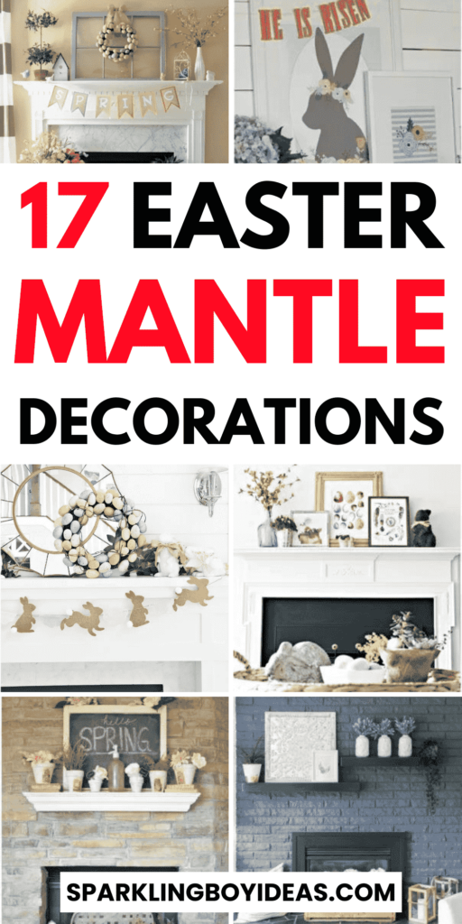 diy spring easter mantle decor ideas