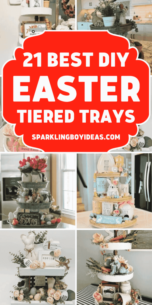 diy dollar tree easter tiered tray decorating ideas