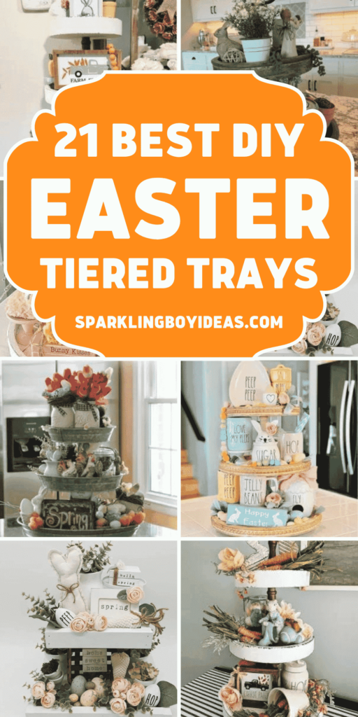 diy dollar tree easter tiered tray decorations