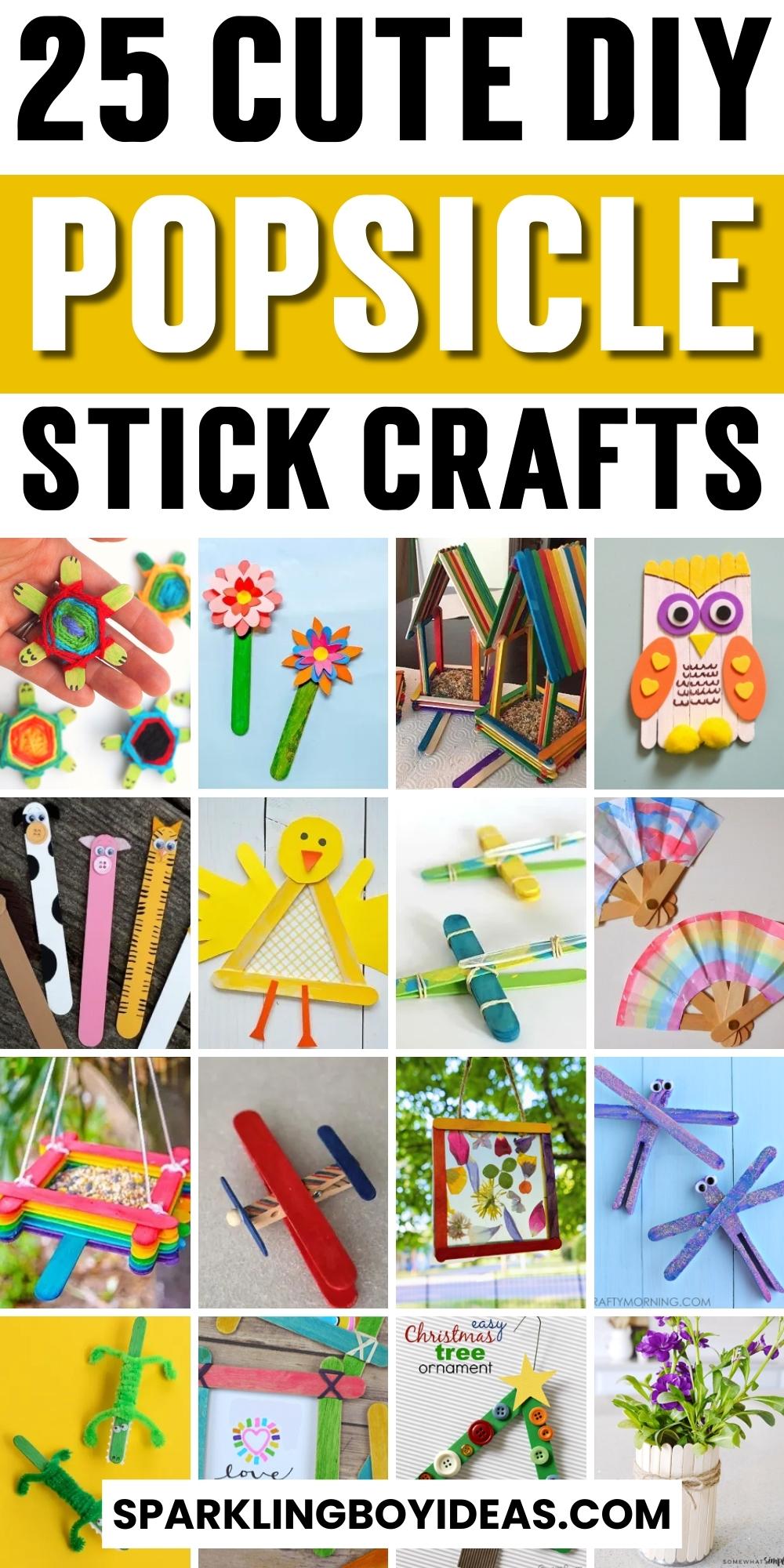 25 Easy DIY Popsicle Stick Crafts - Sparkling Boy Ideas