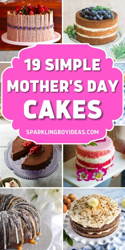 simple aesthetic mothers day cakes and cupcakes ideas