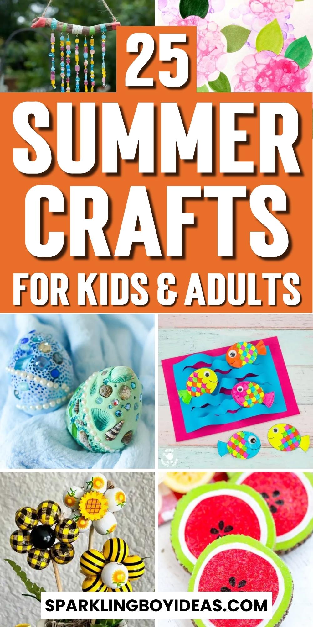 25 Best Summer Crafts - Sparkling Boy Ideas