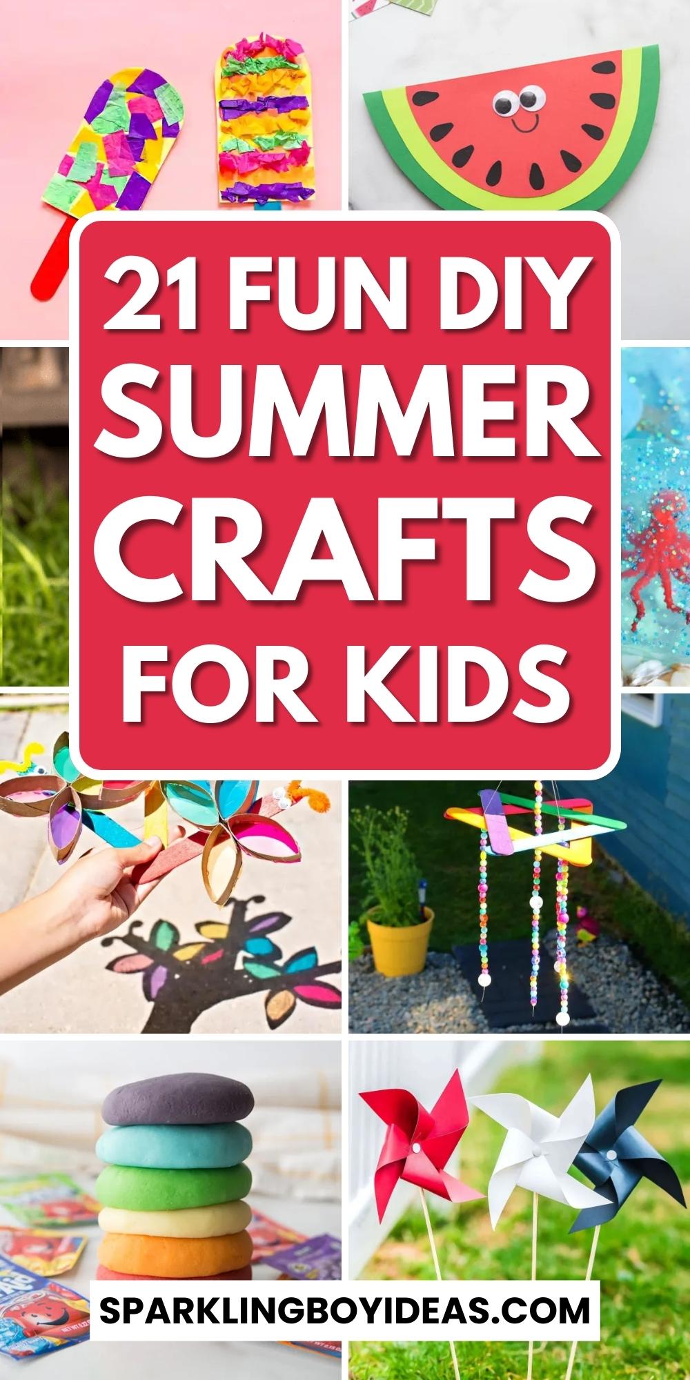 21 Cute Easy Summer Crafts For Kids - Sparkling Boy Ideas