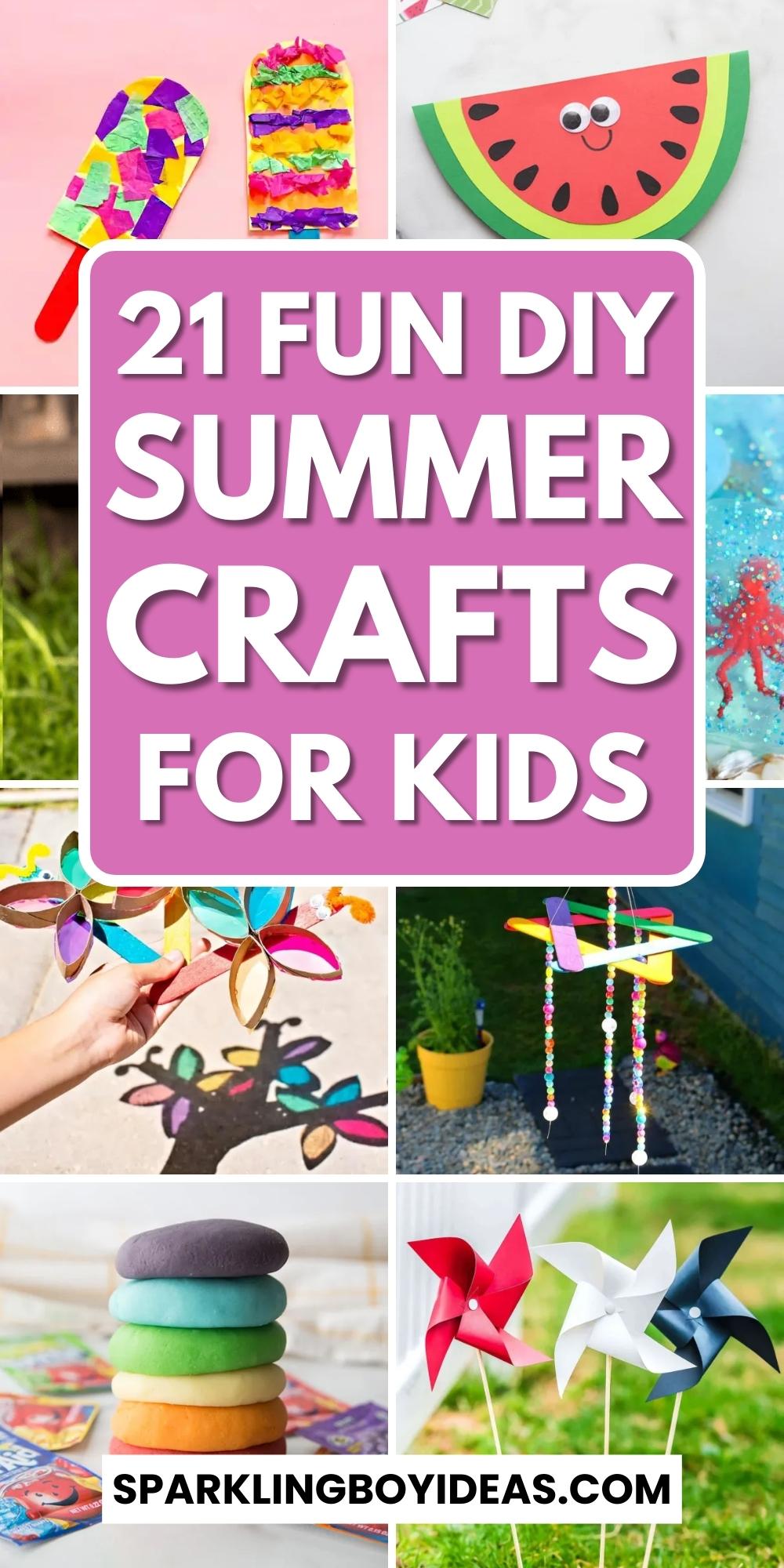 21 Cute Easy Summer Crafts For Kids - Sparkling Boy Ideas