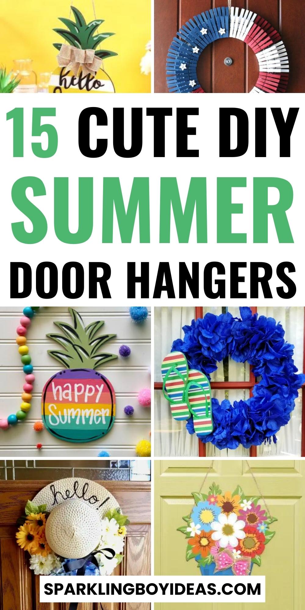 15 Colorful DIY Summer Door Hanger - Sparkling Boy Ideas