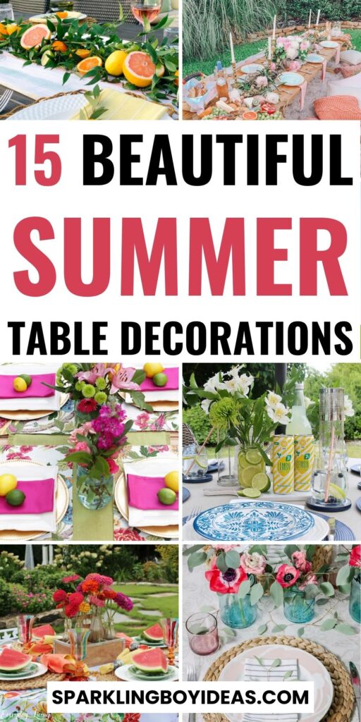 diy spring and summer table decorations