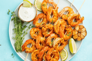 Lemon Garlic Shrimp Skewers - summer recipes, grilled recipes, summer dinner recipes, summer side dishes, summer appetizers, summer meals
