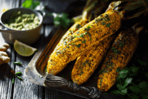 Grilled Corn On The Cob With Herb Butter - summer recipes, summer dinner recipes, summer meals, summer side dishes
