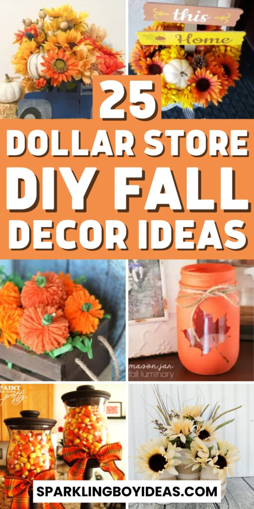 Budget-friendly dollar store fall decor with fall wreaths, autumn decorations, and stacked pumpkins for porch.