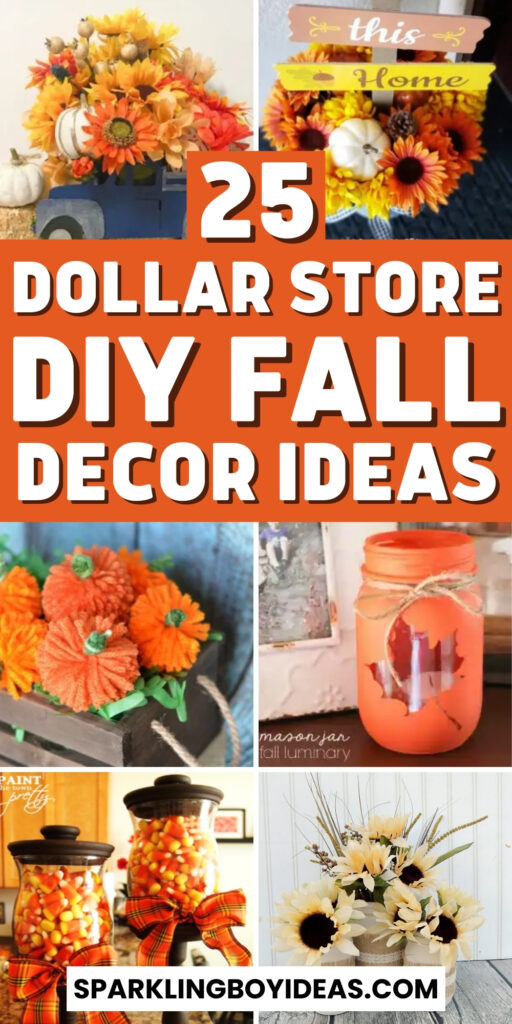 Budget-friendly dollar store fall decor with fall wreaths, autumn decorations, and stacked pumpkins for porch.