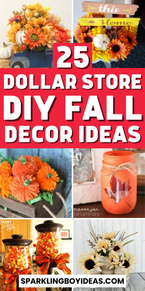 cheap easy diy dollar store fall decor ideas for the home