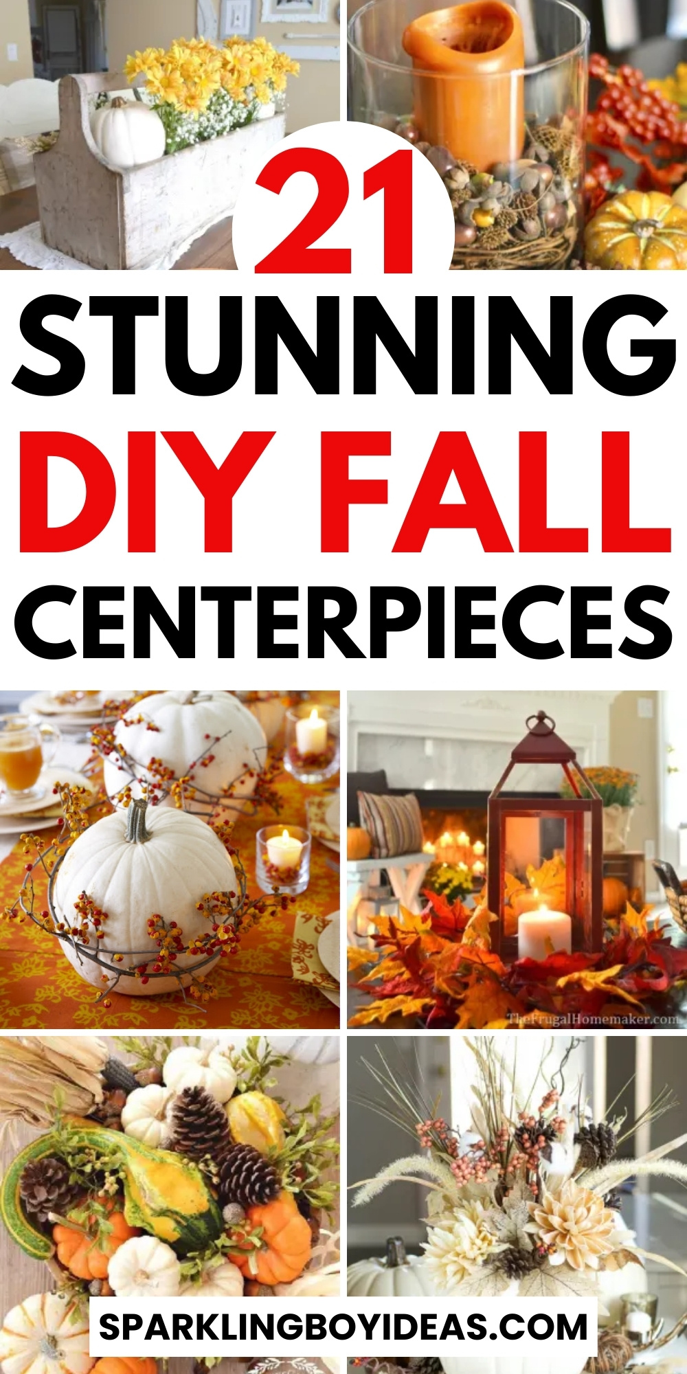 21 DIY Fall Centerpiece - Sparkling Boy Ideas