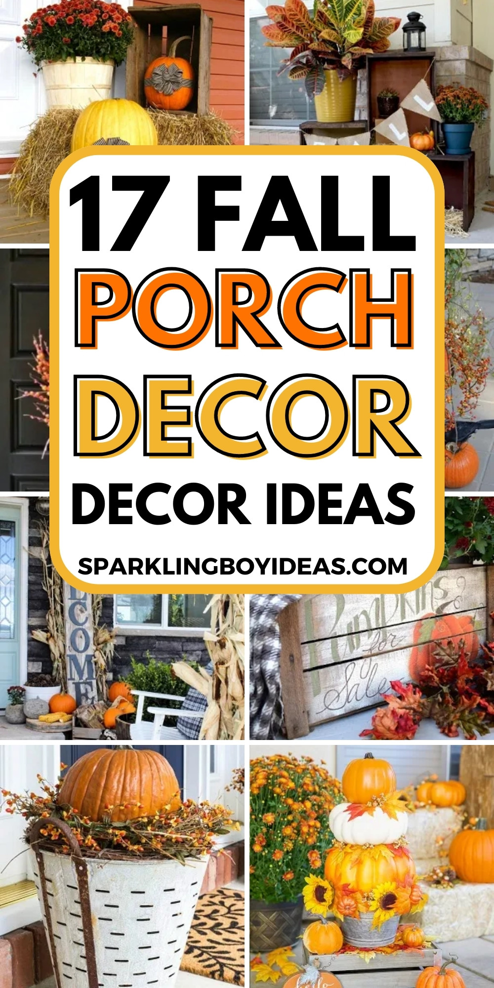 17 Simple DIY Fall Porch Decor - Sparkling Boy Ideas