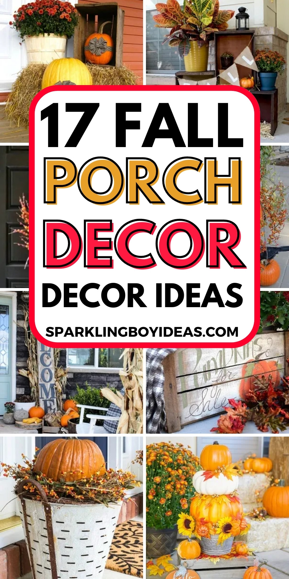 17 Best Fall Porch Decor - Sparkling Boy Ideas