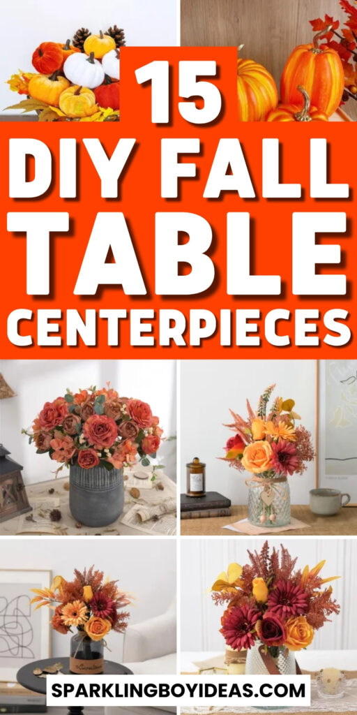 cheap easy simple small fall table centerpieces for home