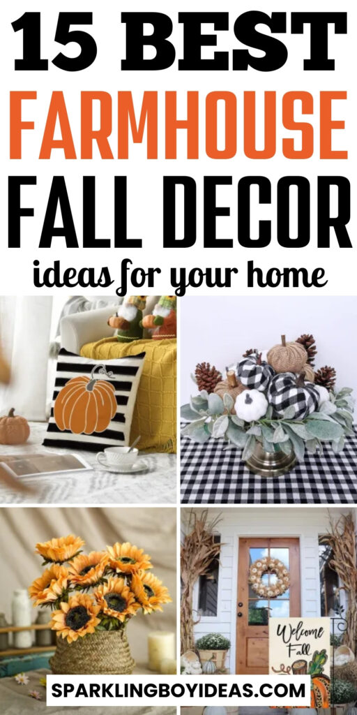 Discover farmhouse fall decor with DIY ideas, modern fall wreaths, and dollar store fall decor. Transform your home with cozy and stylish decorations.