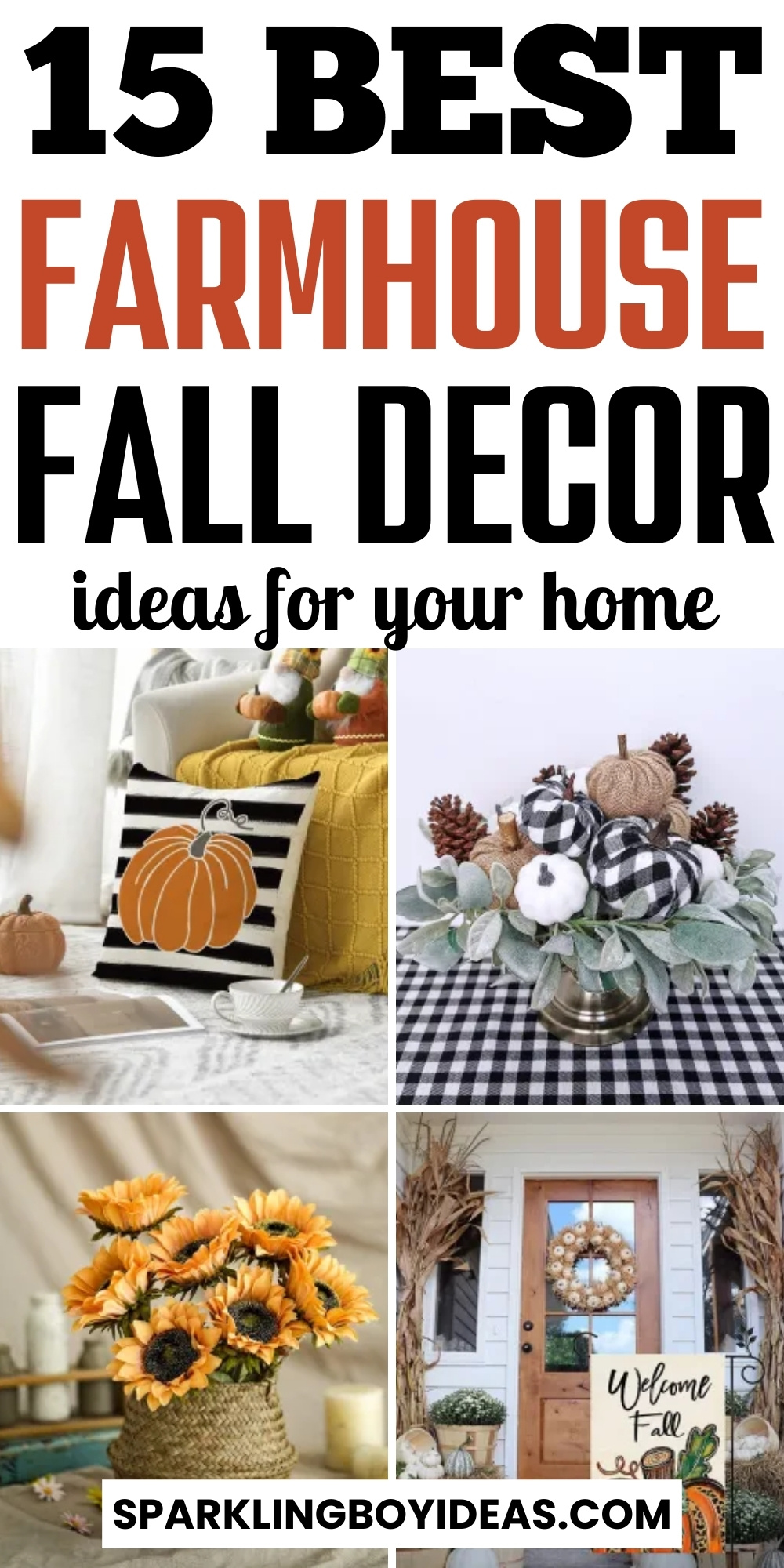 15 DIY Farmhouse Fall Decor - Sparkling Boy Ideas