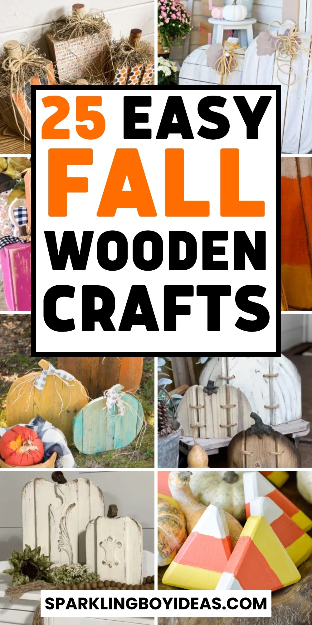 25 Easy DIY Fall Wood Crafts - Sparkling Boy Ideas