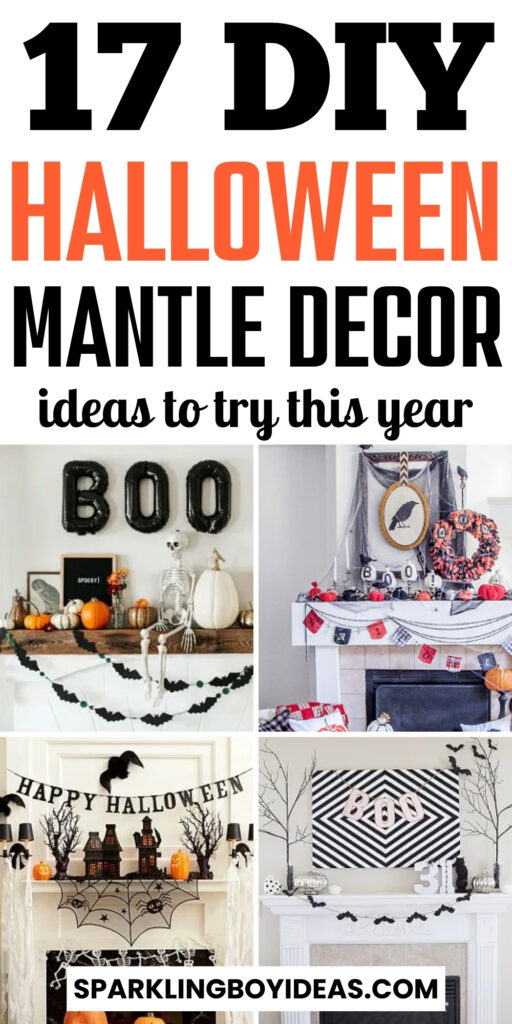 hocus pocus cheap classy spooky dollar tree DIY halloween mantle decor ideas 