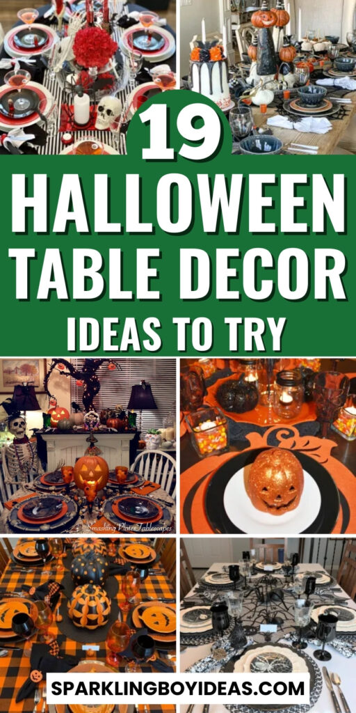 black cheap cute classy spooky easy DIY halloween table decorations