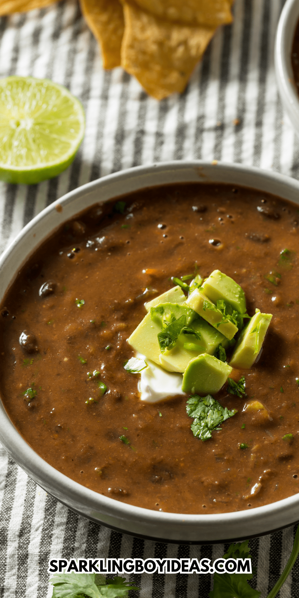 Homemade Black Bean Soup - Sparkling Boy Ideas