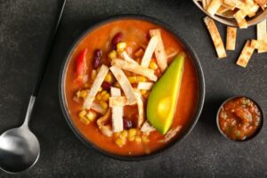 easy healthy dutch oven one pot chicken enchilada soup recipe chicken recipes chicken soup recipes chili soup recipes fall soup recipes winter soup recipes