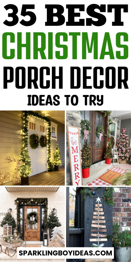 rustic modern outdoor christmas porch decorating ideas